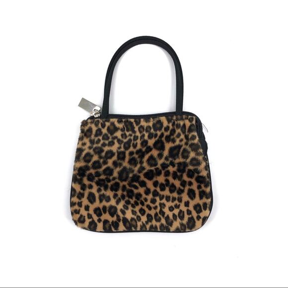 Y2K Leopard Handbag Brown Black - Picture 1 of 6